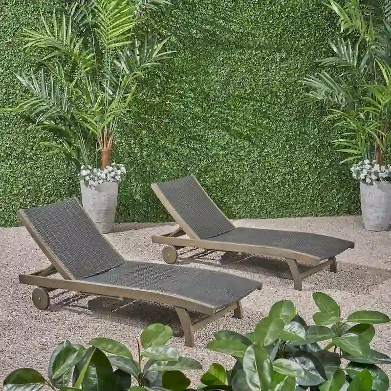 Chaise longue Banzai avec plateau coulissant