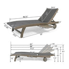 Chaise longue Banzai avec plateau coulissant