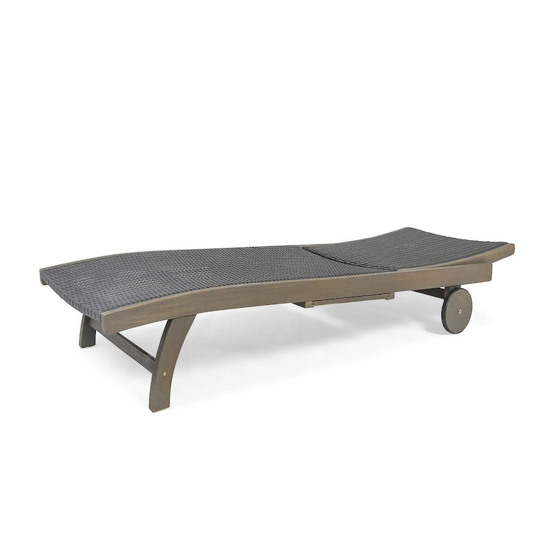 Chaise longue Banzai avec plateau coulissant