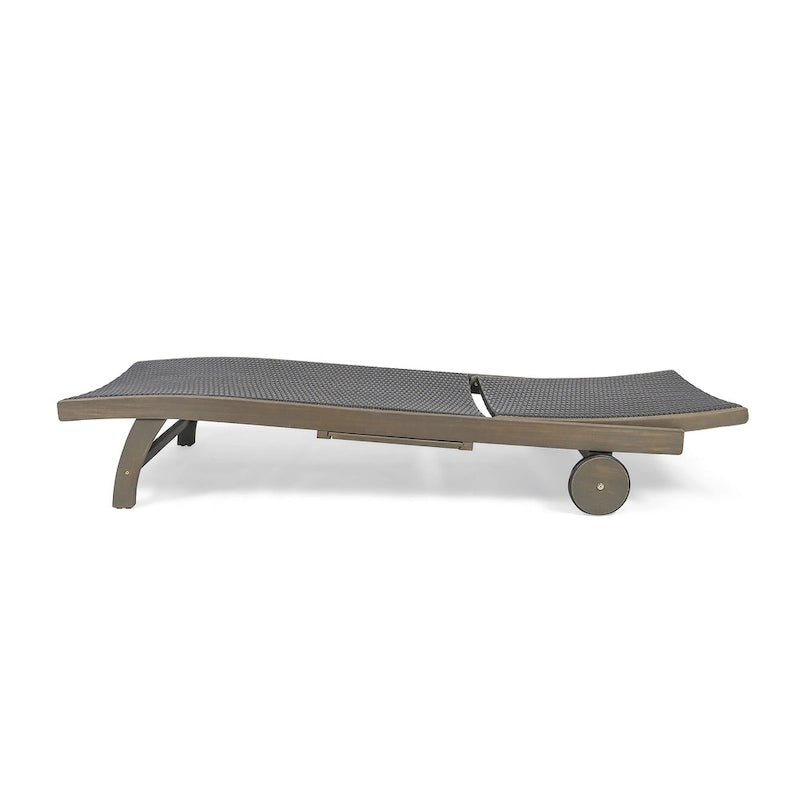 Chaise longue Banzai avec plateau coulissant