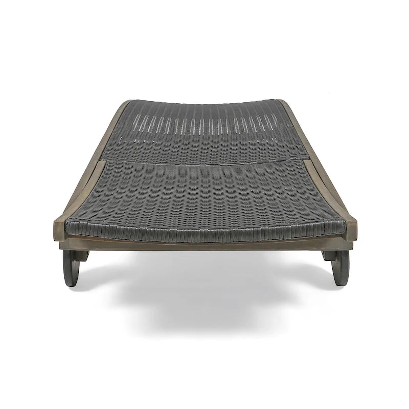 Chaise longue Banzai avec plateau coulissant