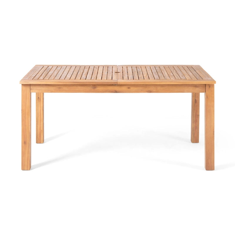 Christopher Knight Home - Ensemble de salle à manger d'extérieur Ethan 7 pièces extensible en bois d'acacia avec fauteuils en corde tressée