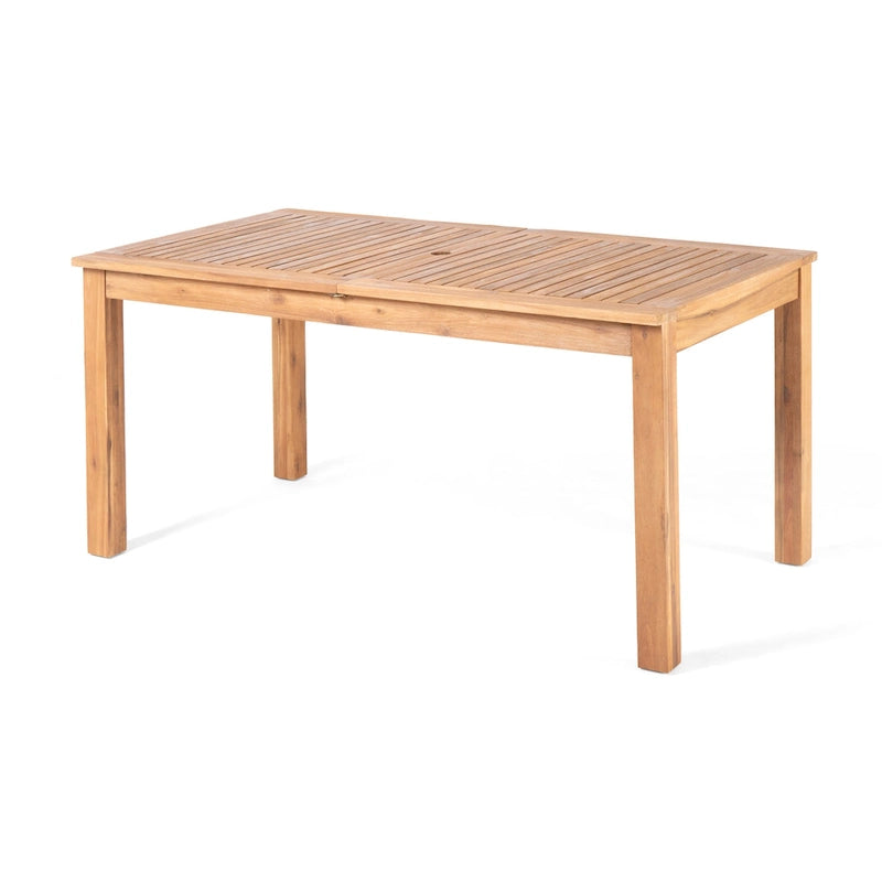 Christopher Knight Home - Ensemble de salle à manger d'extérieur Ethan 7 pièces extensible en bois d'acacia avec fauteuils en corde tressée