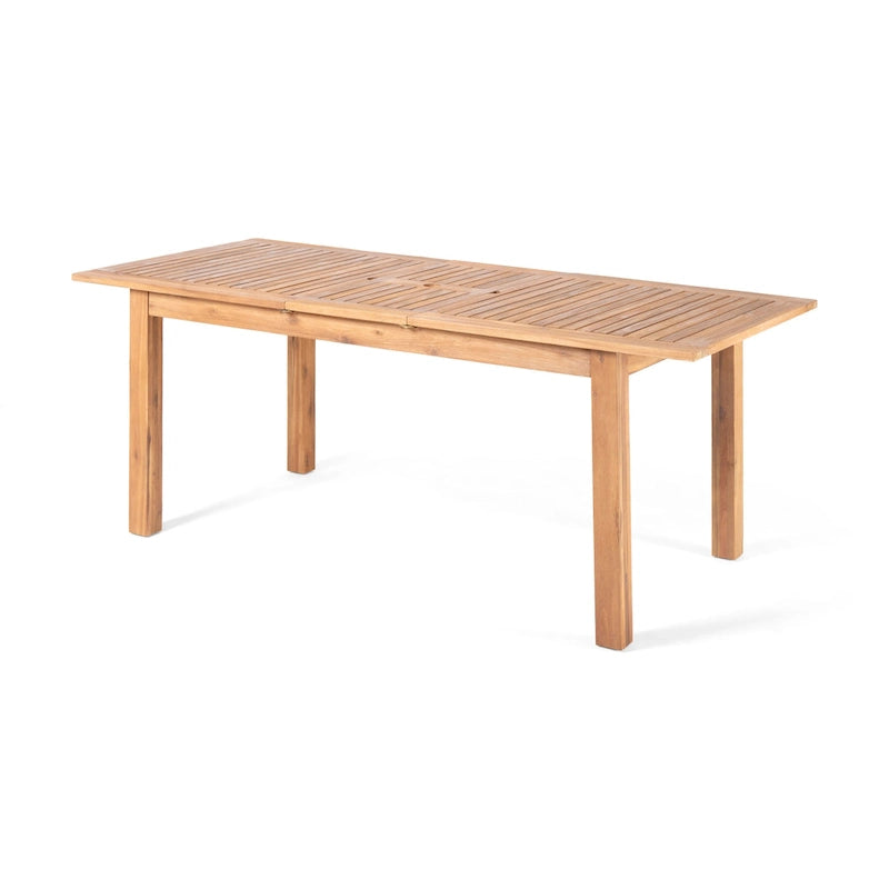 Christopher Knight Home - Ensemble de salle à manger d'extérieur Ethan 7 pièces extensible en bois d'acacia avec fauteuils en corde tressée