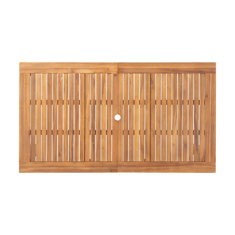 Christopher Knight Home - Ensemble de salle à manger d'extérieur Ethan 7 pièces extensible en bois d'acacia avec fauteuils en corde tressée