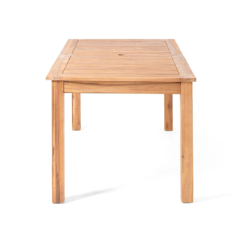 Christopher Knight Home - Ensemble de salle à manger d'extérieur Ethan 7 pièces extensible en bois d'acacia avec fauteuils en corde tressée