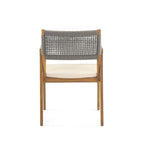 Christopher Knight Home - Ensemble de salle à manger d'extérieur Ethan 7 pièces extensible en bois d'acacia avec fauteuils en corde tressée