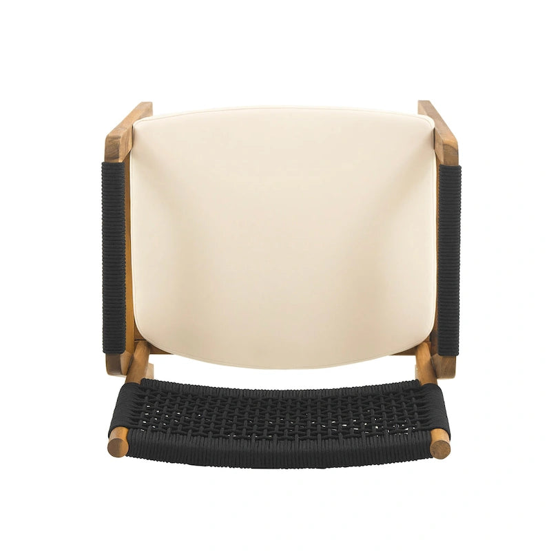Christopher Knight Home - Ensemble de salle à manger d'extérieur Ethan 7 pièces extensible en bois d'acacia avec fauteuils en corde tressée