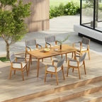 Christopher Knight Home - Ensemble de salle à manger d'extérieur 7 pièces Henry en bois d'acacia avec fauteuils en corde tressée