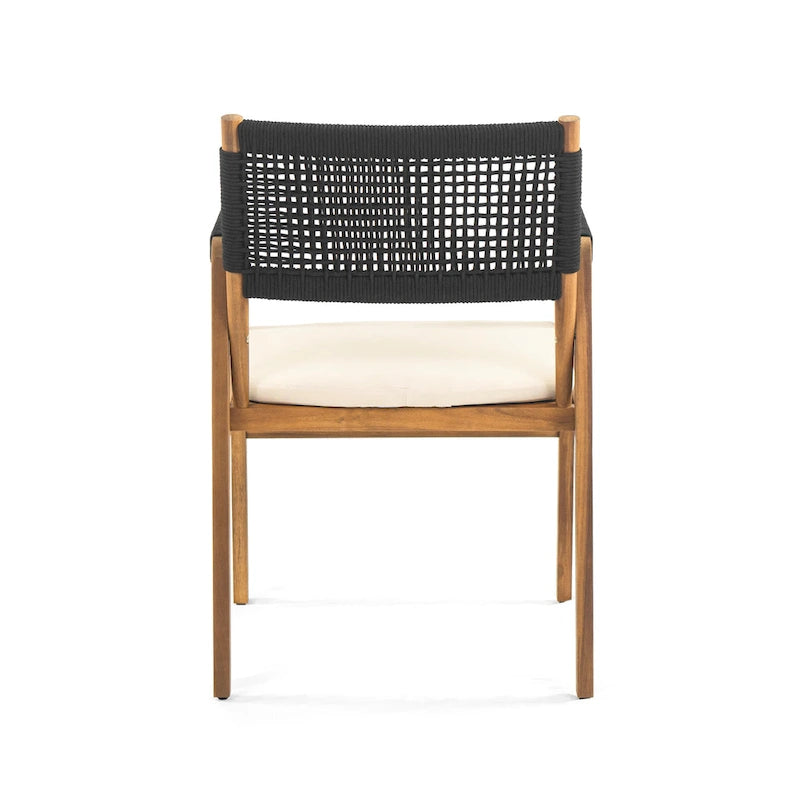 Christopher Knight Home - Ensemble de salle à manger d'extérieur 7 pièces Henry en bois d'acacia avec fauteuils en corde tressée