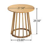 Christopher Knight Home - Ensemble de salle à manger d'extérieur 3 pièces Elijah avec chaises rembourrées en bois d'acacia
