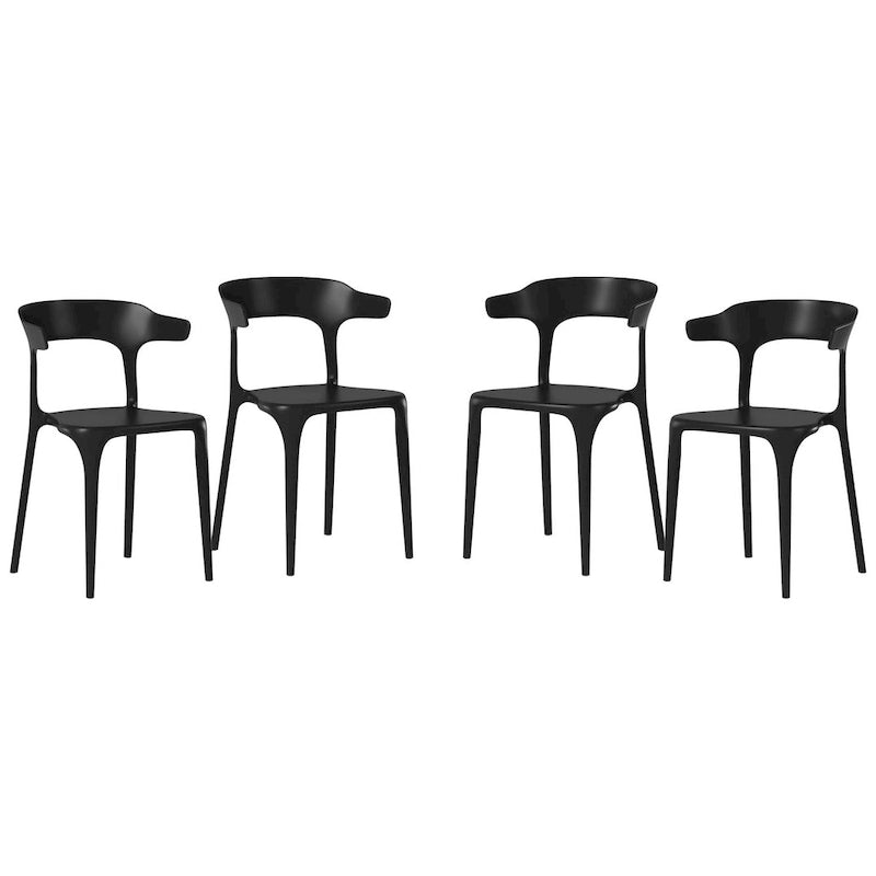 Chaises d'appoint empilables modernes pour terrasse Frond and Form (lot de 4)
