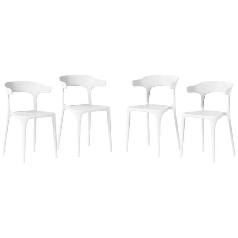 Chaises d'appoint empilables modernes pour terrasse Frond and Form (lot de 4)
