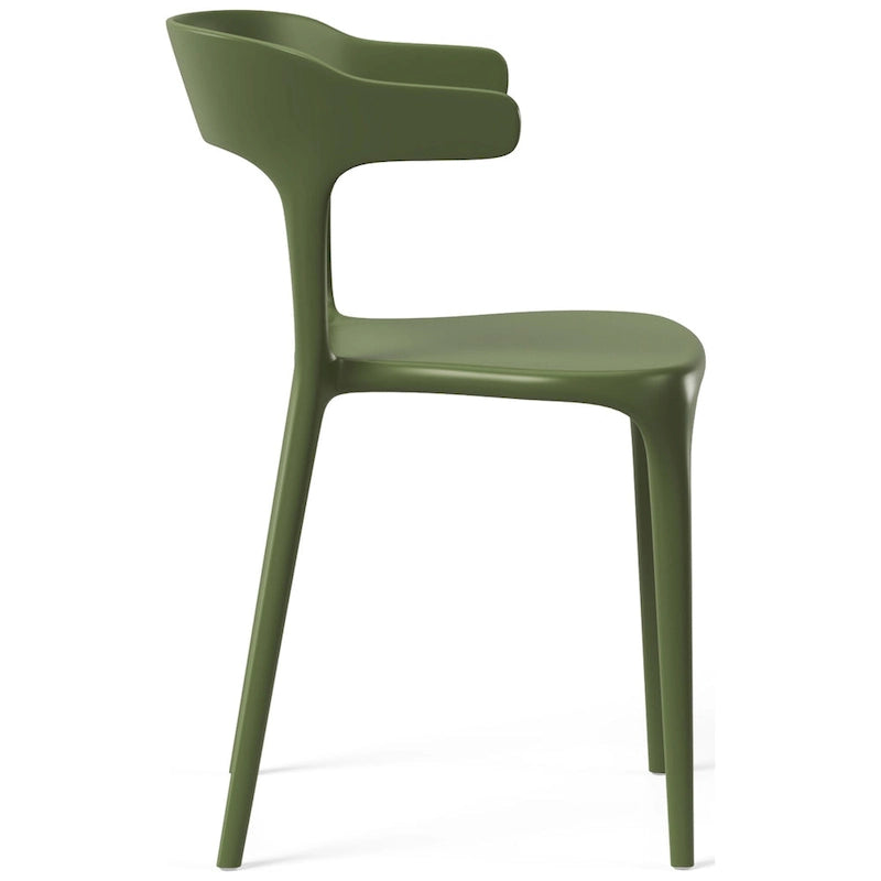Chaises d'appoint empilables modernes pour terrasse Frond and Form (lot de 4)