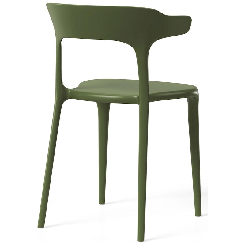 Chaises d'appoint empilables modernes pour terrasse Frond and Form (lot de 4)