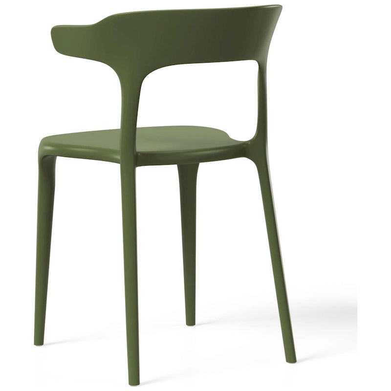 Chaises d'appoint empilables modernes pour terrasse Frond and Form (lot de 4)