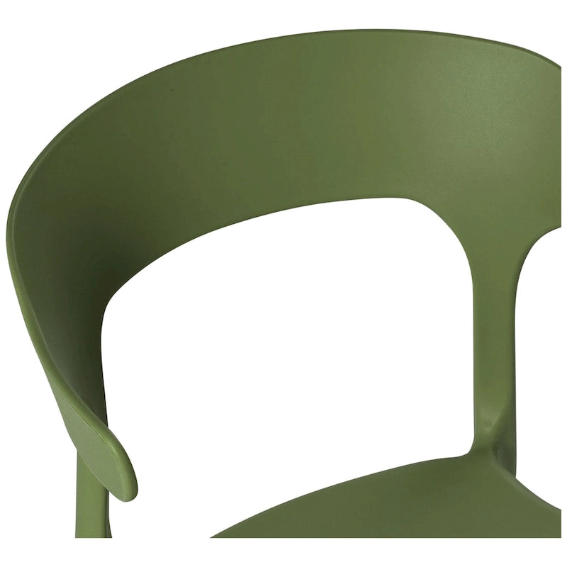 Chaises d'appoint empilables modernes pour terrasse Frond and Form (lot de 4)