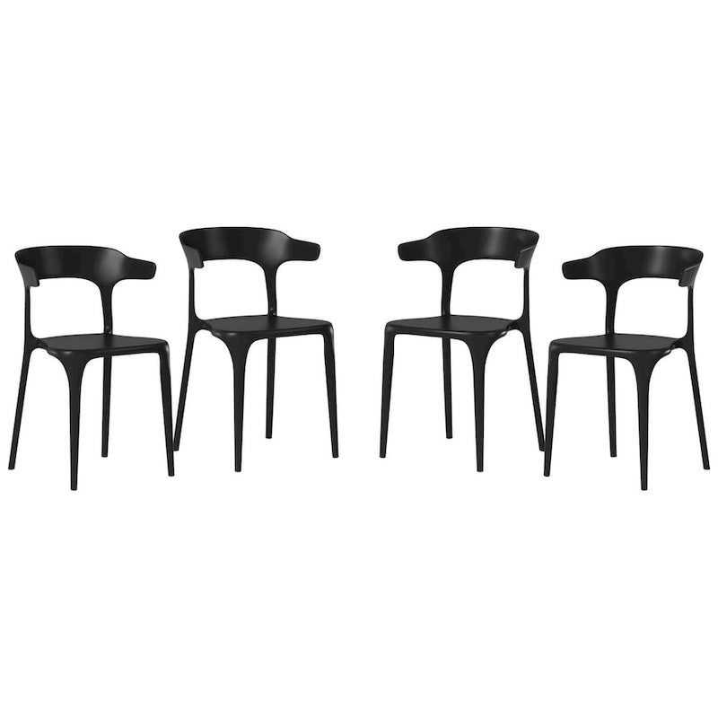 Chaises d'appoint empilables modernes pour terrasse Frond and Form (lot de 4)