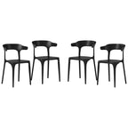 Chaises d'appoint empilables modernes pour terrasse Frond and Form (lot de 4)