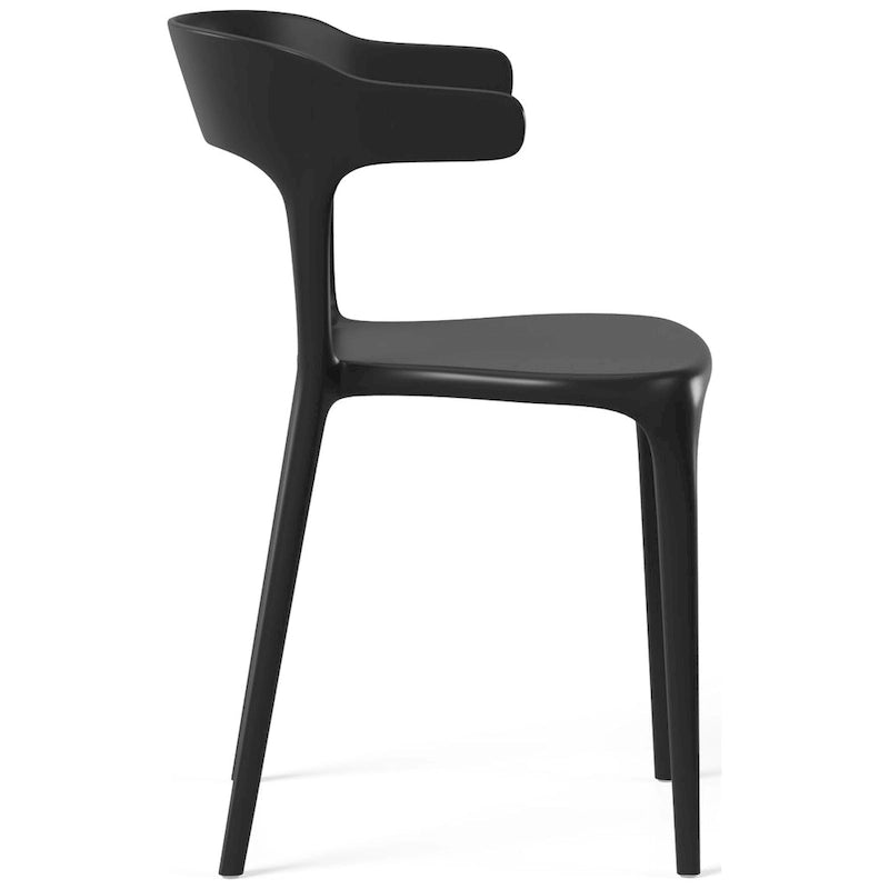 Chaises d'appoint empilables modernes pour terrasse Frond and Form (lot de 4)