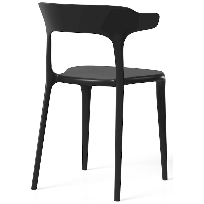 Chaises d'appoint empilables modernes pour terrasse Frond and Form (lot de 4)