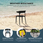 Chaises d'appoint empilables modernes pour terrasse Frond and Form (lot de 4)