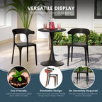 Chaises d'appoint empilables modernes pour terrasse Frond and Form (lot de 4)