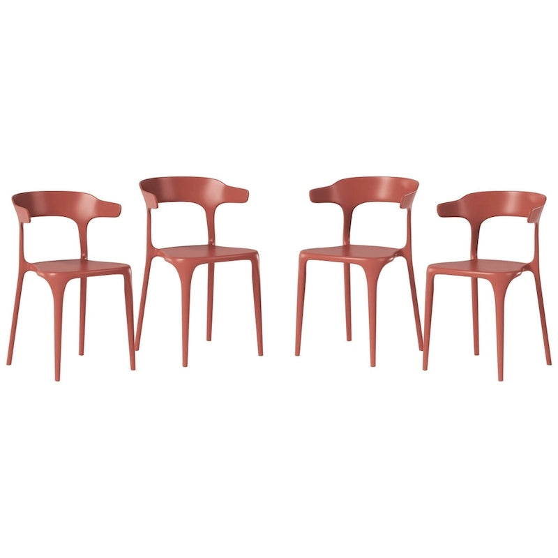 Chaises d'appoint empilables modernes pour terrasse Frond and Form (lot de 4)