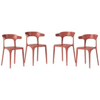 Chaises d'appoint empilables modernes pour terrasse Frond and Form (lot de 4)