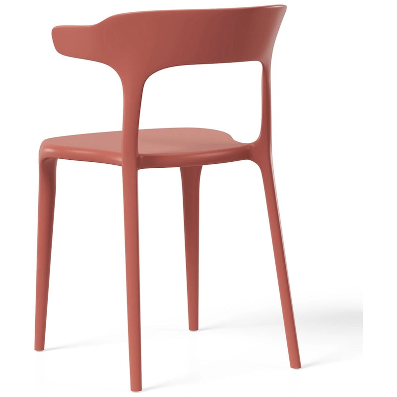 Chaises d'appoint empilables modernes pour terrasse Frond and Form (lot de 4)
