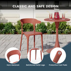 Chaises d'appoint empilables modernes pour terrasse Frond and Form (lot de 4)