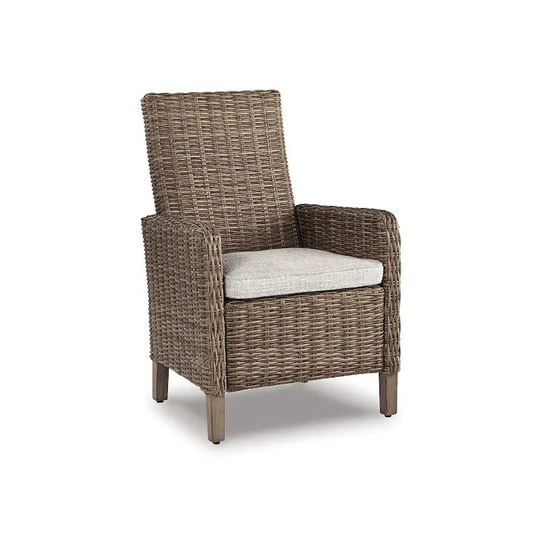 Ensemble de salle à manger d'extérieur 5 pièces marron/beige Signature Design by Ashley Beachcroft - 42,25 po L x 84,25 po P x 29,25 po H