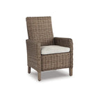 Ensemble de salle à manger d'extérieur 5 pièces marron/beige Signature Design by Ashley Beachcroft - 42,25 po L x 84,25 po P x 29,25 po H