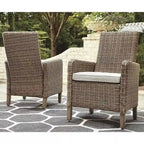 Ensemble de salle à manger d'extérieur 5 pièces marron/beige Signature Design by Ashley Beachcroft - 42,25 po L x 84,25 po P x 29,25 po H