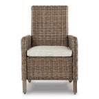 Ensemble de salle à manger d'extérieur 5 pièces marron/beige Signature Design by Ashley Beachcroft - 42,25 po L x 84,25 po P x 29,25 po H