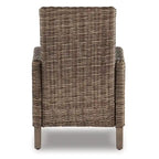 Ensemble de salle à manger d'extérieur 5 pièces marron/beige Signature Design by Ashley Beachcroft - 42,25 po L x 84,25 po P x 29,25 po H