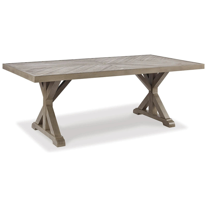 Ensemble de salle à manger d'extérieur 5 pièces marron/beige Signature Design by Ashley Beachcroft - 42,25 po L x 84,25 po P x 29,25 po H