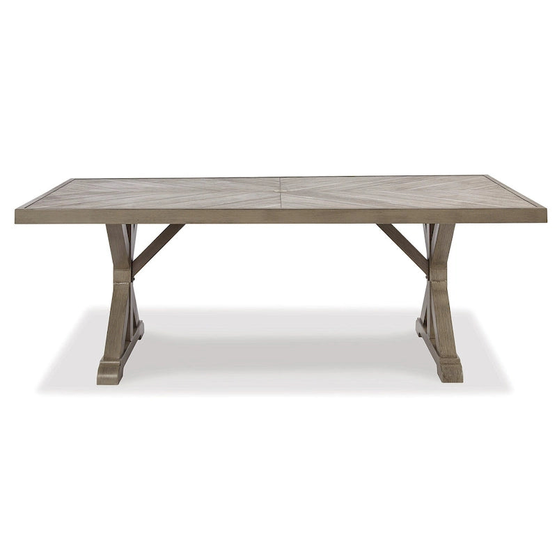 Ensemble de salle à manger d'extérieur 5 pièces marron/beige Signature Design by Ashley Beachcroft - 42,25 po L x 84,25 po P x 29,25 po H