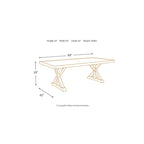 Ensemble de salle à manger d'extérieur 5 pièces marron/beige Signature Design by Ashley Beachcroft - 42,25 po L x 84,25 po P x 29,25 po H