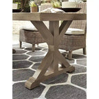 Ensemble de salle à manger d'extérieur 5 pièces marron/beige Signature Design by Ashley Beachcroft - 42,25 po L x 84,25 po P x 29,25 po H