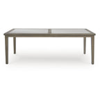 Table de salle à manger d'extérieur Signature Design by Ashley Rainier Ranch marron/beige - 107 cm L x 213 cm P x 75 cm H