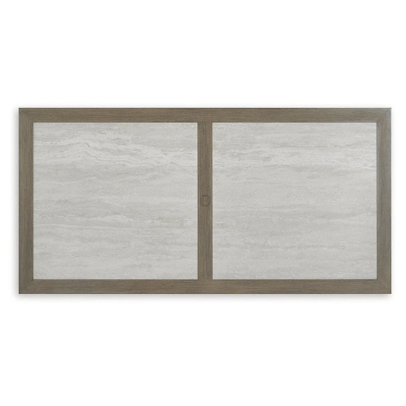 Table de salle à manger d'extérieur Signature Design by Ashley Rainier Ranch marron/beige - 107 cm L x 213 cm P x 75 cm H