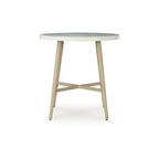 Table de bar d'extérieur Seton Creek beige/blanc, Signature Design by Ashley - 40 po L x 40 po P x 42,25 po H