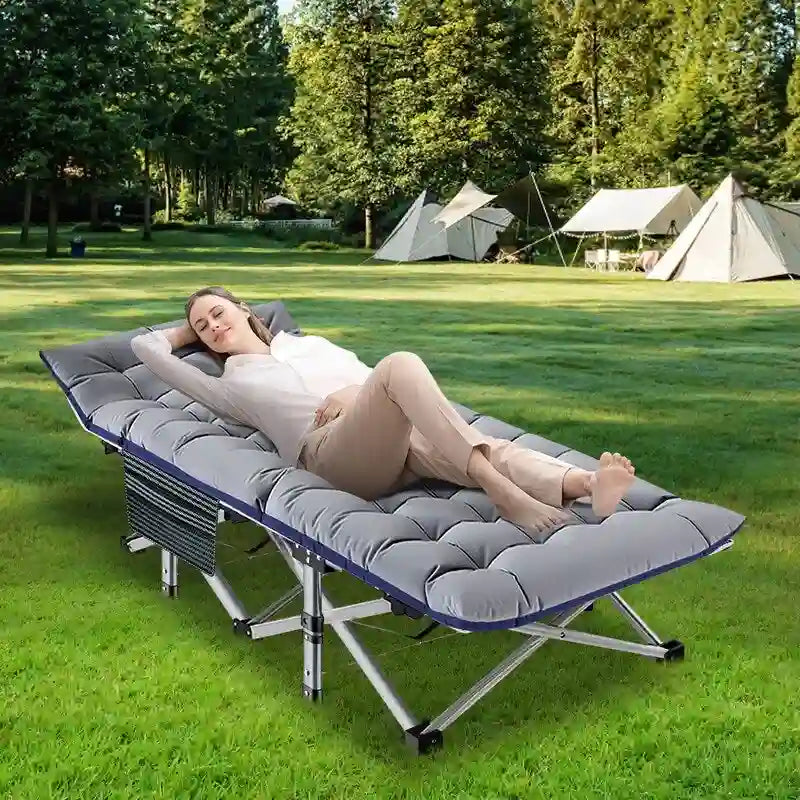 Lit de camp pliant, lit de voyage en tissu Oxford 1200D avec sac de transport