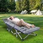 Folding Camping Cot Bed, 1200D Layer Oxford Travel Cots with Carry Bag