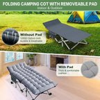 Lit de camp pliant, lit de voyage en tissu Oxford 1200D avec sac de transport
