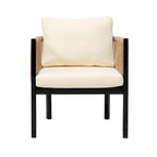 Ensemble de canapé de conversation en fer forgé 4 pièces pour patio extérieur avec table basse en verre trempé