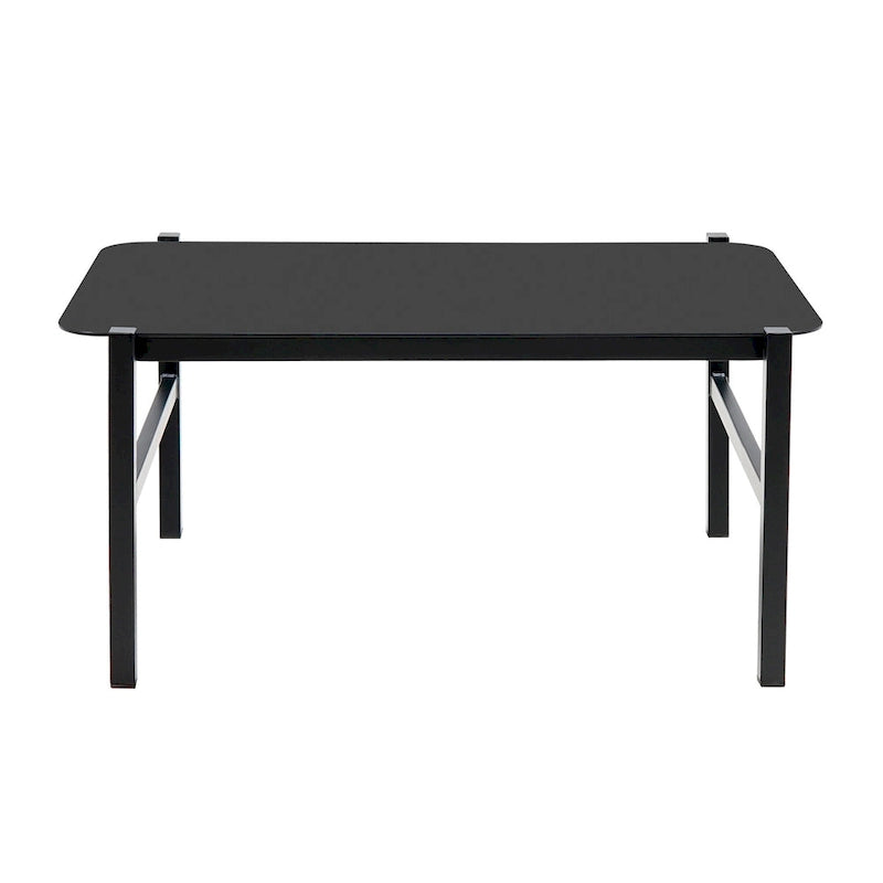 Ensemble de canapé de conversation en fer forgé 4 pièces pour patio extérieur avec table basse en verre trempé