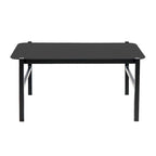 Ensemble de canapé de conversation en fer forgé 4 pièces pour patio extérieur avec table basse en verre trempé