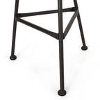 Table d'appoint d'extérieur Tee, 51 cm (20 pouces), tressage en rotin, plateau en verre, structure en acier